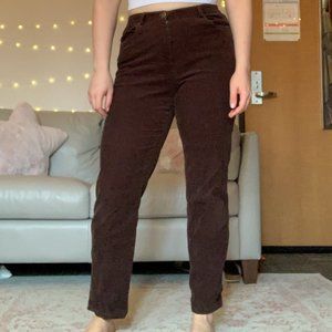 Brown Corduroy Women's Straight Pants Ruby Road